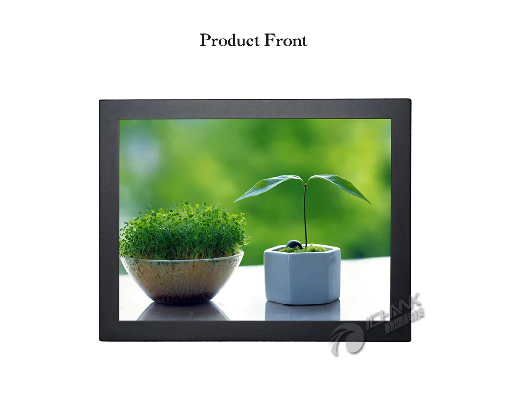 ZB120TN-DV2/12 дюймов 1024x768 HD металлический чехол DVI VGA дисплей монитор ЖК-экран с закаленным защитой от царапин защитное стекло