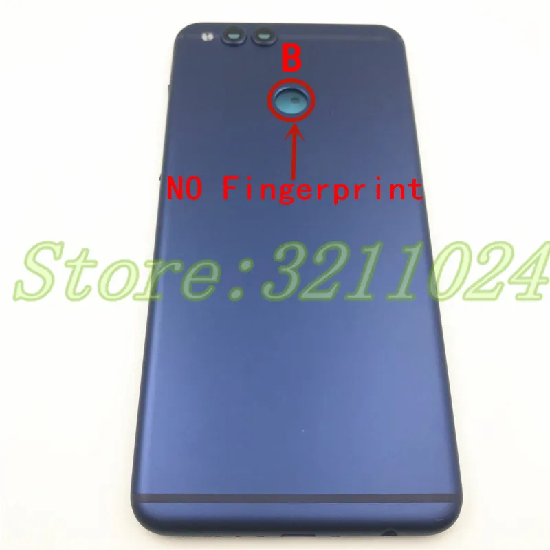 Металлический чехол для huawei Honor 7X BND-L21 BND-L22, задняя крышка, чехол на заднюю дверь, чехол на полную батарею+ отпечаток пальца+ объектив камеры