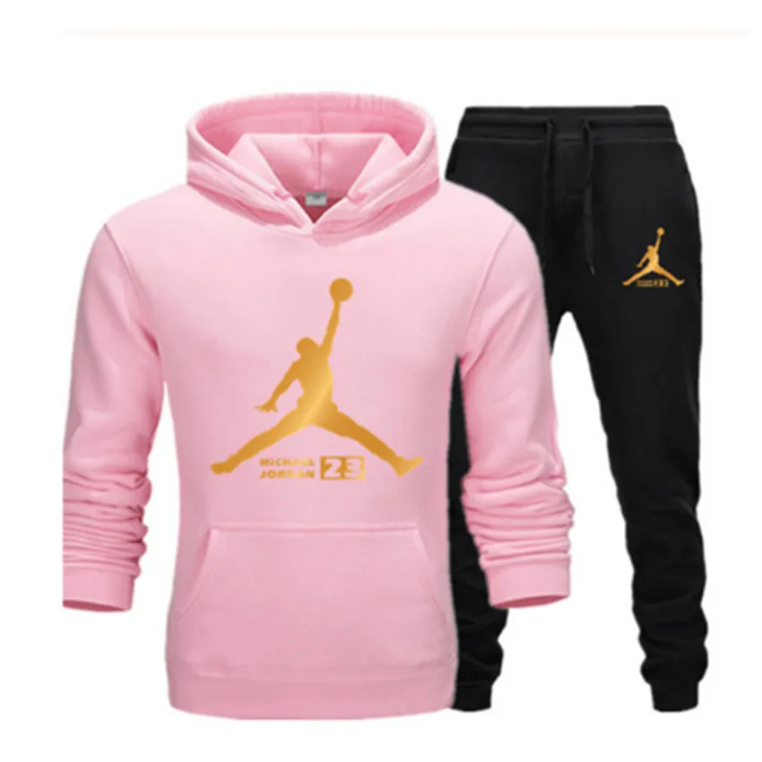 23 JORDAN осень зима горячая распродажа мужские комплекты Толстовка + штаны из двух