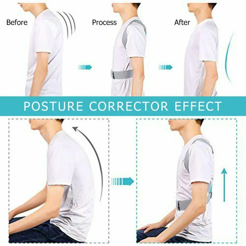 

Back Posture Correction Belt Adjustable Clavicle Spine Student Child Adult Upper Back Shoulder Lumbar Posture Correction Support