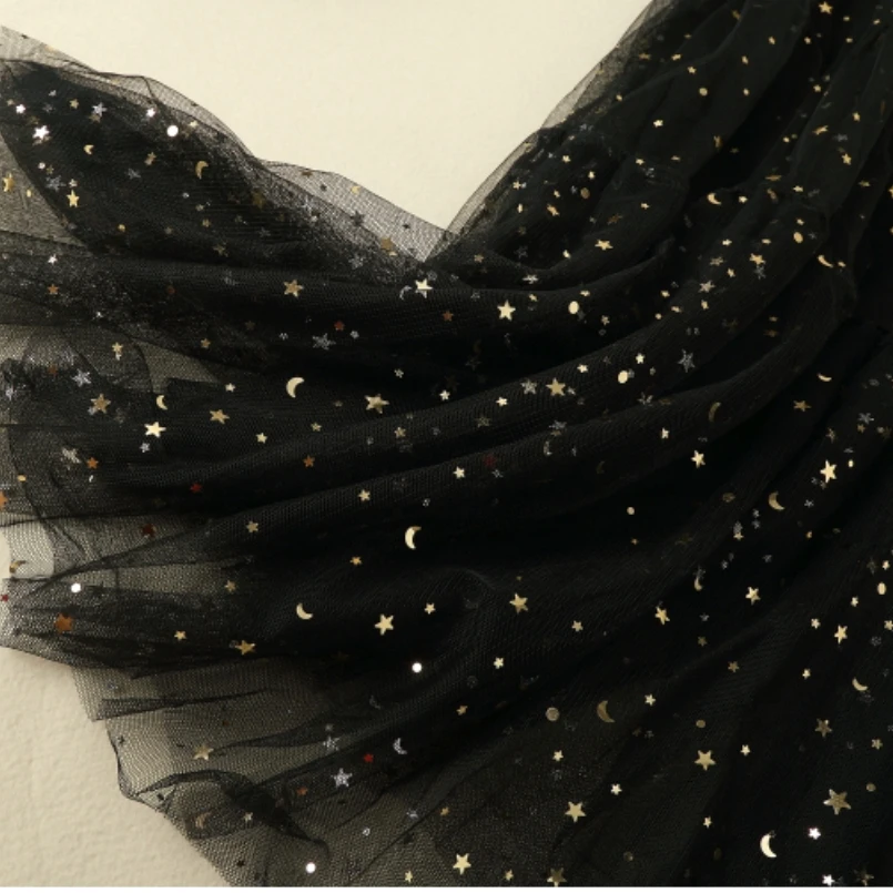 Блестящая Звезда плиссированные юбки в складку черный 2019 PDD блестящая длинная