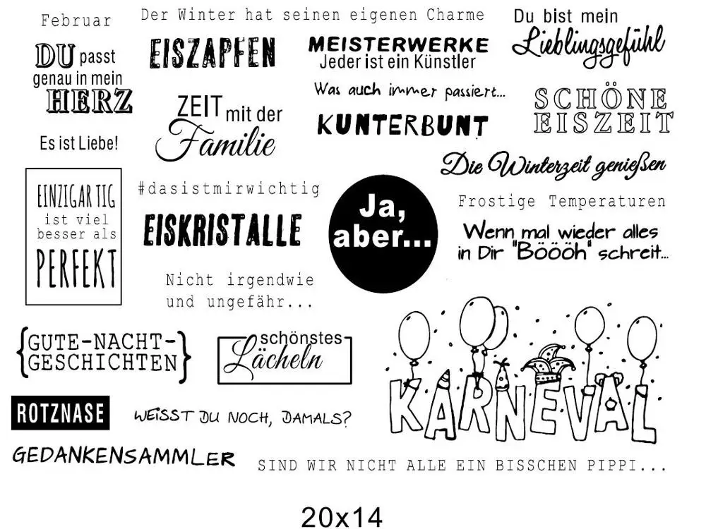 Немецкий прозрачный силиконовый штамп/печать для DIY скрапбукинга/альбома