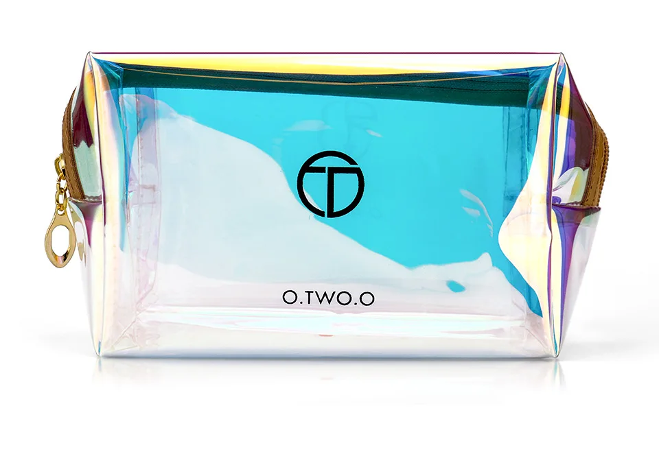 O. TWO. O цветная прозрачная косметичка для путешествий, несессер, органайзер на молнии, набор туалетных принадлежностей, Модный чехол для макияжа