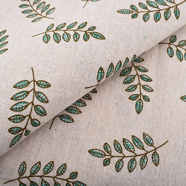 B 1 piece Chainho, серия Green Leaves, хлопковая льняная ткань с принтом для самостоятельного шитья и шитья дивана, скатерти, занавески, сумки, материал подушки - Цвет: B 1 piece