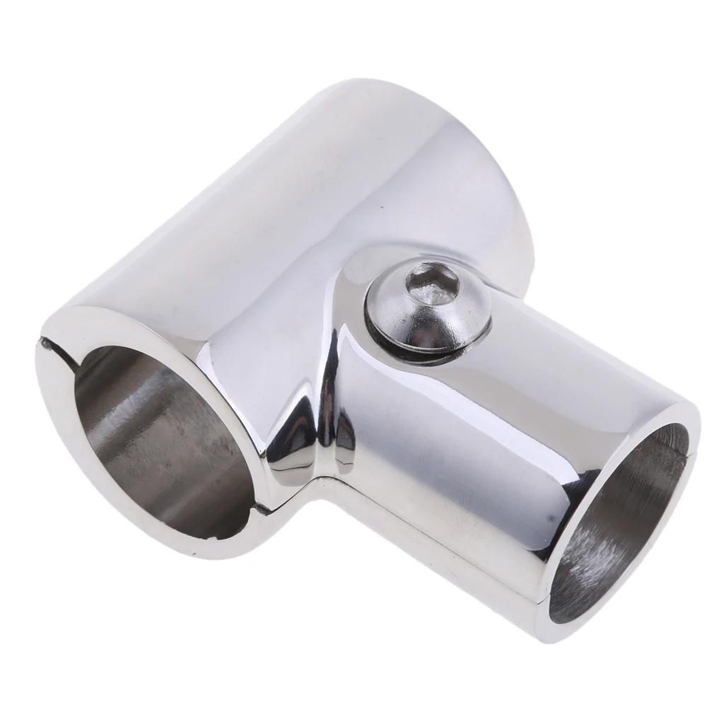 

25mm Boat Handrail Fitting 90 Degree Tee 3 Way - 316 Stainless Steel