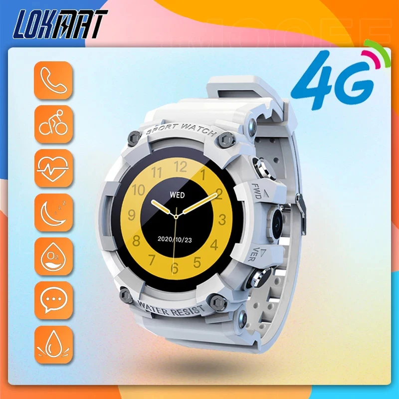 

LOKMAT SKY 4G Smart Watch Men SIM Card Camera Phone Smartwatch HD Video Clock Information Reminder Sport SOS Global Version