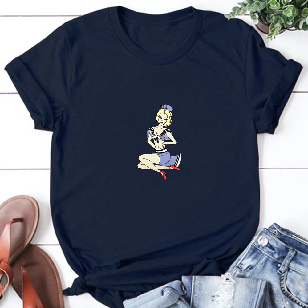 

Cartoon Girl T Shirt Women Summer Casual Tshirts Tees Harajuku Korean Style Graphic Tops 2021 Kawaii Female T-shirt TX20258