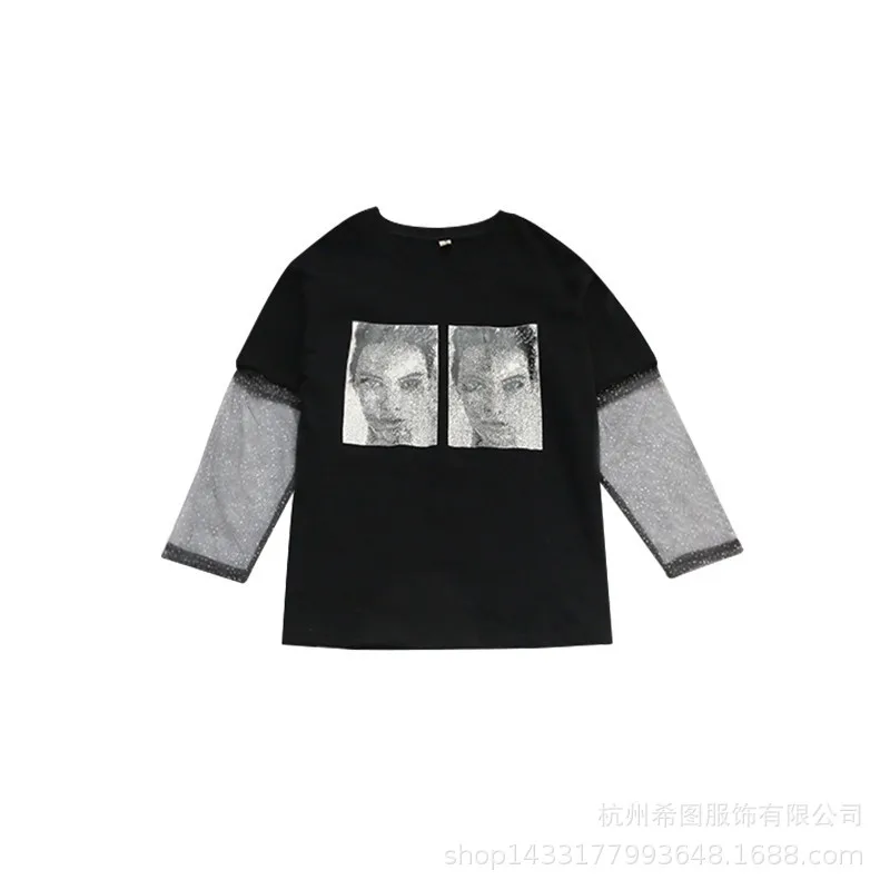 Новинка Весенняя футболка для девочек 2020 Европейская и американская Съемная