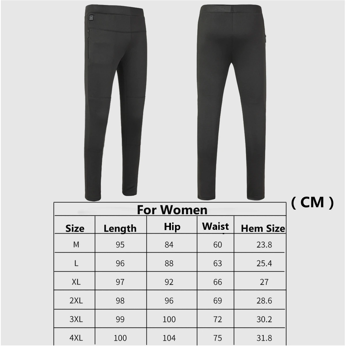 

Winter Heated Pants Self Heating Pants Outdoor Hiking Warm Slim USB Trekking Skiing Electric Thermal Pants Trousers Women