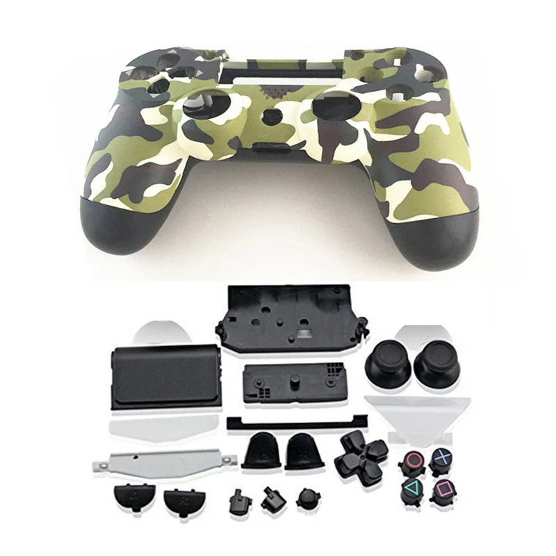 PS4 полный корпус контроллер оболочки чехол Mod комплект кнопок для Playstation 4 Dualshock 4 PS 4 V1 Замена камуфляж