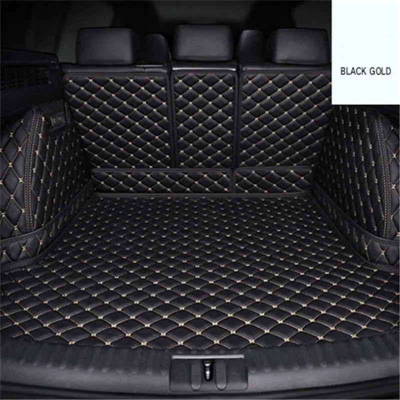 

Custom Fit Car Trunk Mats Specific Waterproof Leather ECO friendly Material For Car Floor Mat Trunk Mat Trunk Carpet Coffee