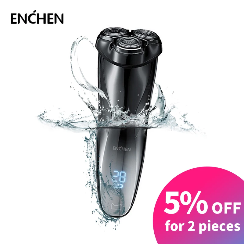 Электробритва ENCHEN с тройным лезвием водонепроницаемая зарядка через