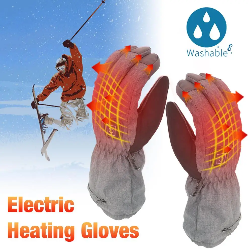 

Heated Gloves Rechargeable Windproof Warm Gloves For Winter Outdoor Hiking Riding Snowboating Electric Thermal Heating Ski Glove