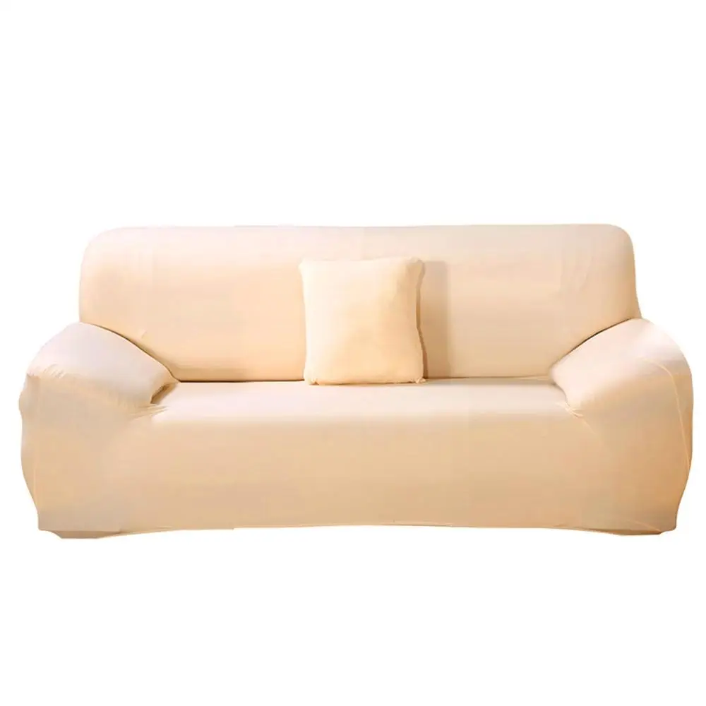 Beige Эластичный диванных чехлов для гостиной диван полотенце скольжению диван крышку strech диван Чехол 1/2/3/4-seater чехол для дивана - Цвет: Beige