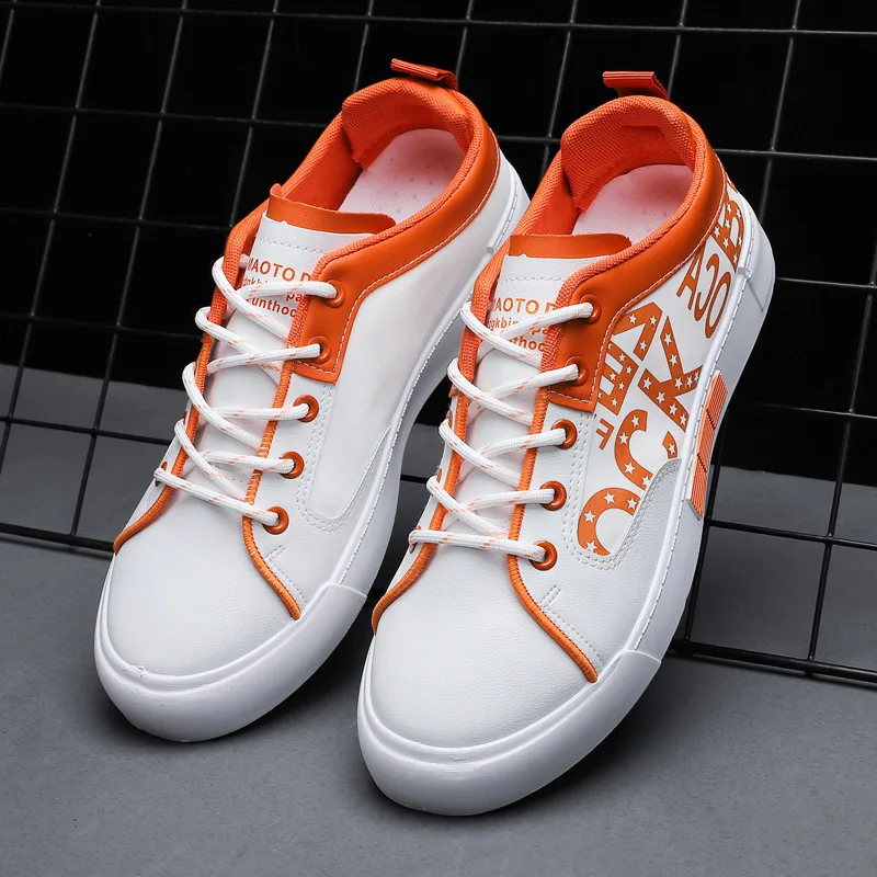 

Korea Style Low-Top Casual Shoes Men 2021 Autumn Trendy Breathable Sneakers Non-Slip Lace-Up Vulcanized Zapato Zapatillas Hombre