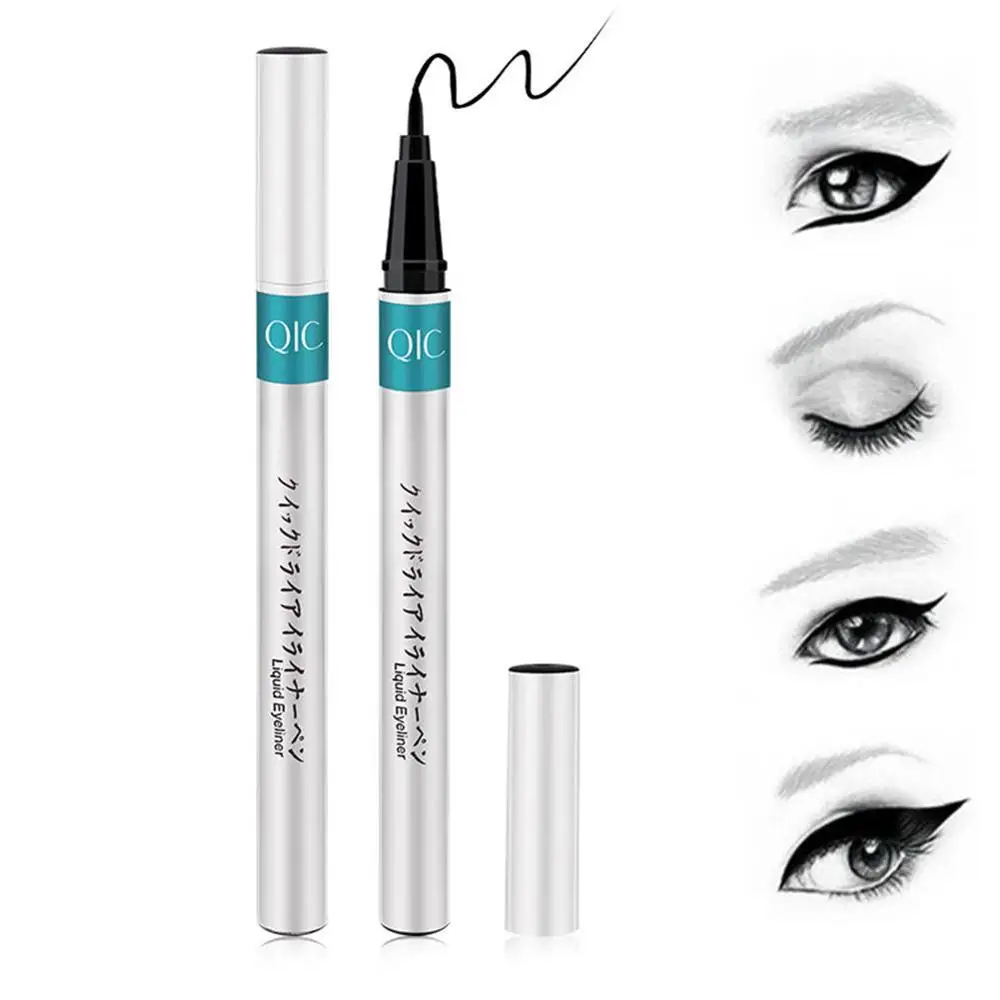 Жидкая подводка для глаз ручка черная быстросохнущая Водонепроницаемая