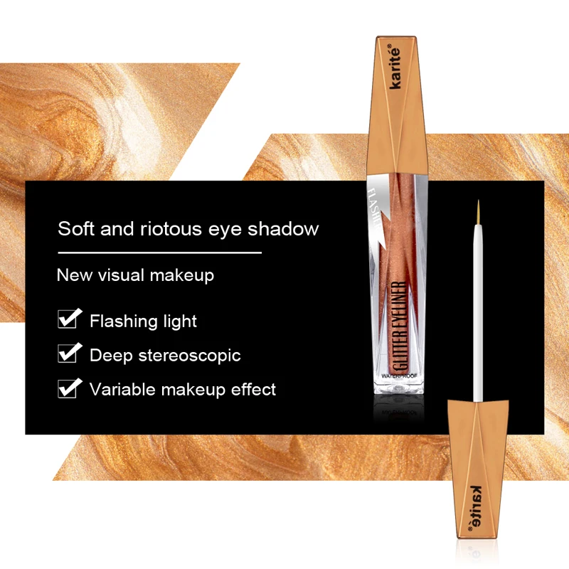 Профессиональный 6 цветов Жидкий блеск подводка для глаз женский косметический