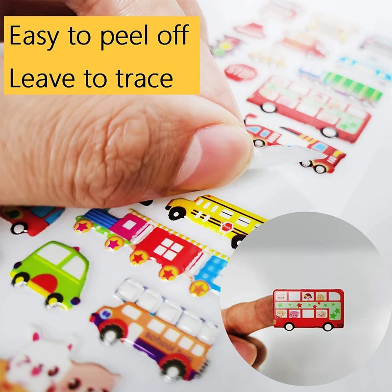 25/20/8 листов 3D футболка с декором в виде пузыря Пышное ПВХ подельные стикеры