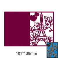 metal cutting dies flower heart tower new for decor card diy scrapbooking stencil paper album template dies 101138mm