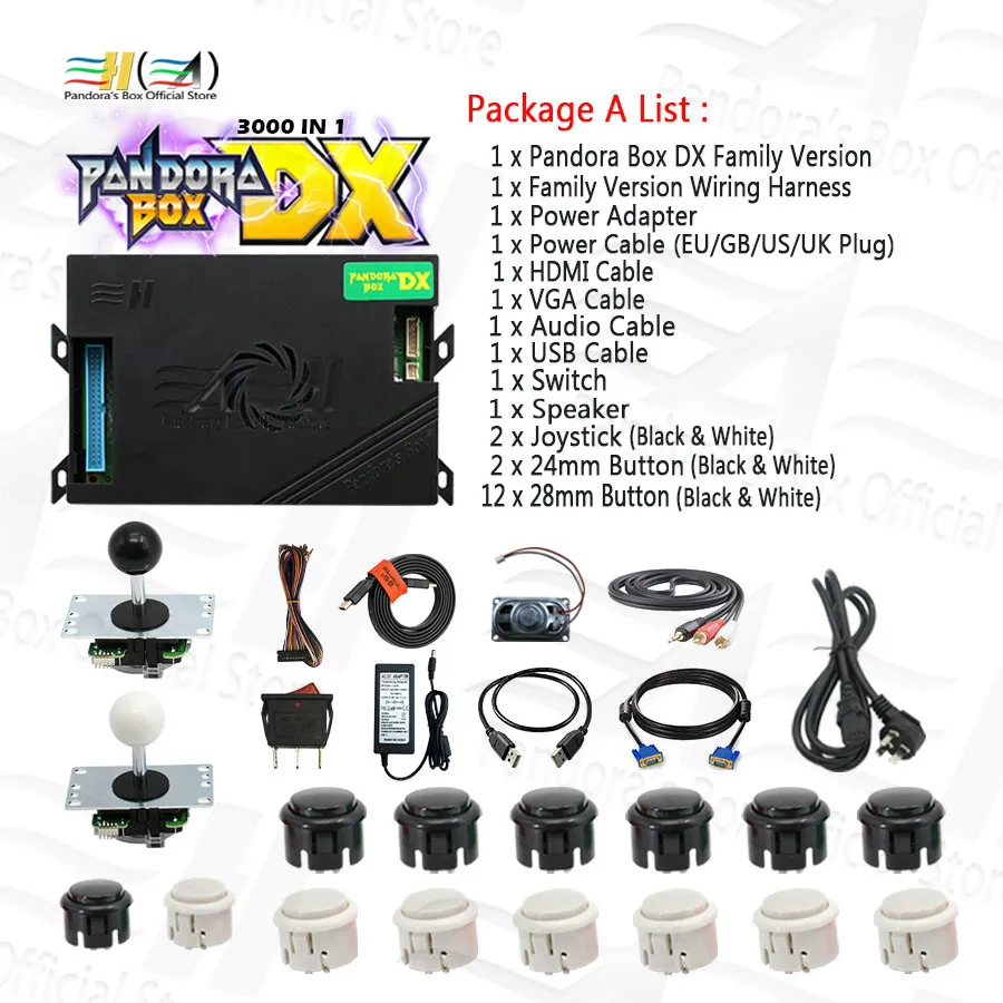 Pandora Box DX 3000 в 1 семейная версия аксессуары для управления diy аркада джойстик