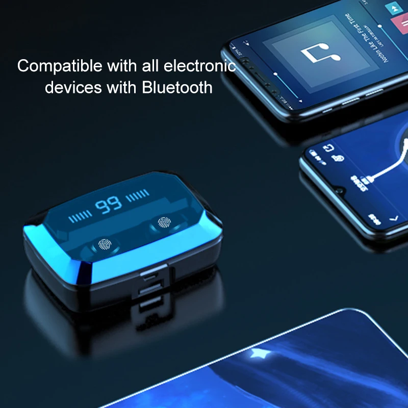 3500 мАч светодиодный Bluetooth беспроводные наушники TWS сенсорное управление