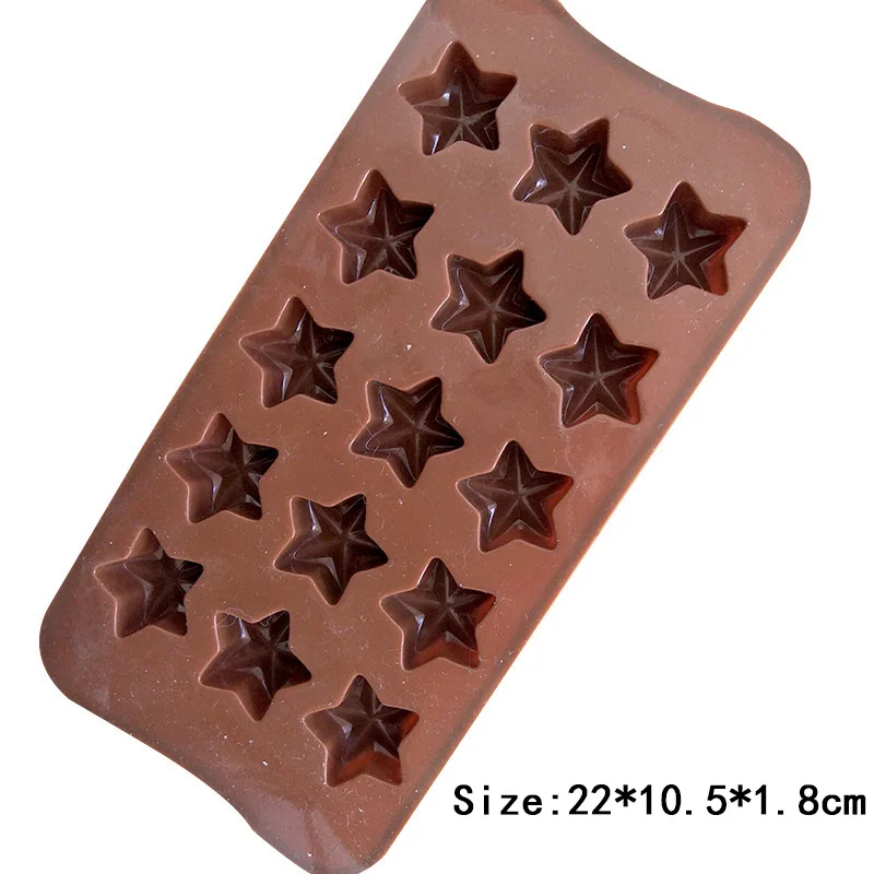 Силиконовая форма для шоколада в форме звезды с 3D желе силиконовая леденцов