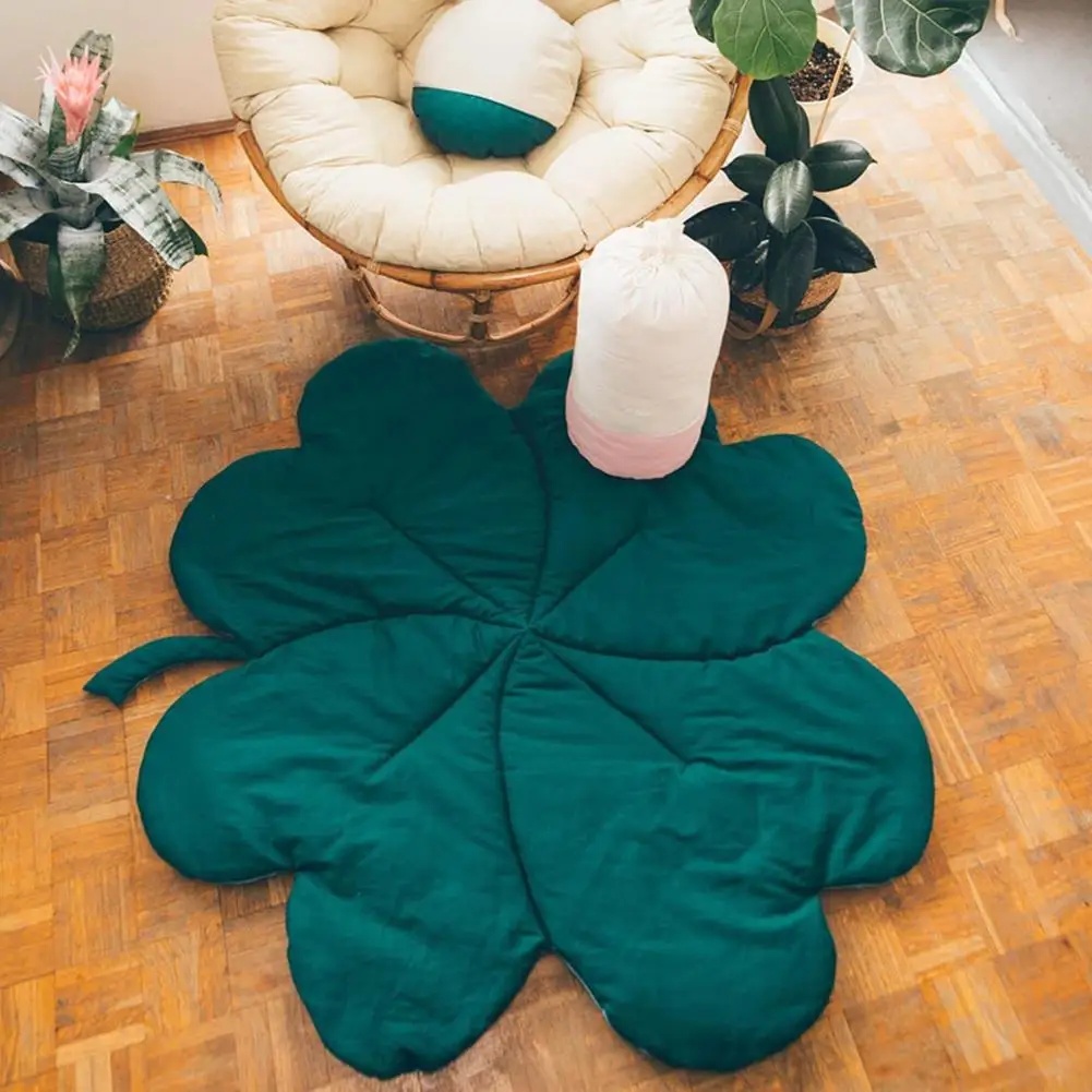

Nordic Leaf Shape Kids Room Decor Photo Props Floor Carpet Baby Soft Cotton Crawling Safety Play Mat Comfortable Blanket