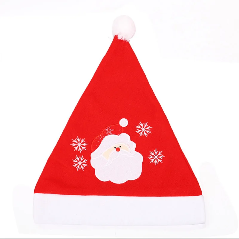 

Santa hats embroidered Santa Hats Birthday Parties Children's elk adult hats Christmas decorations