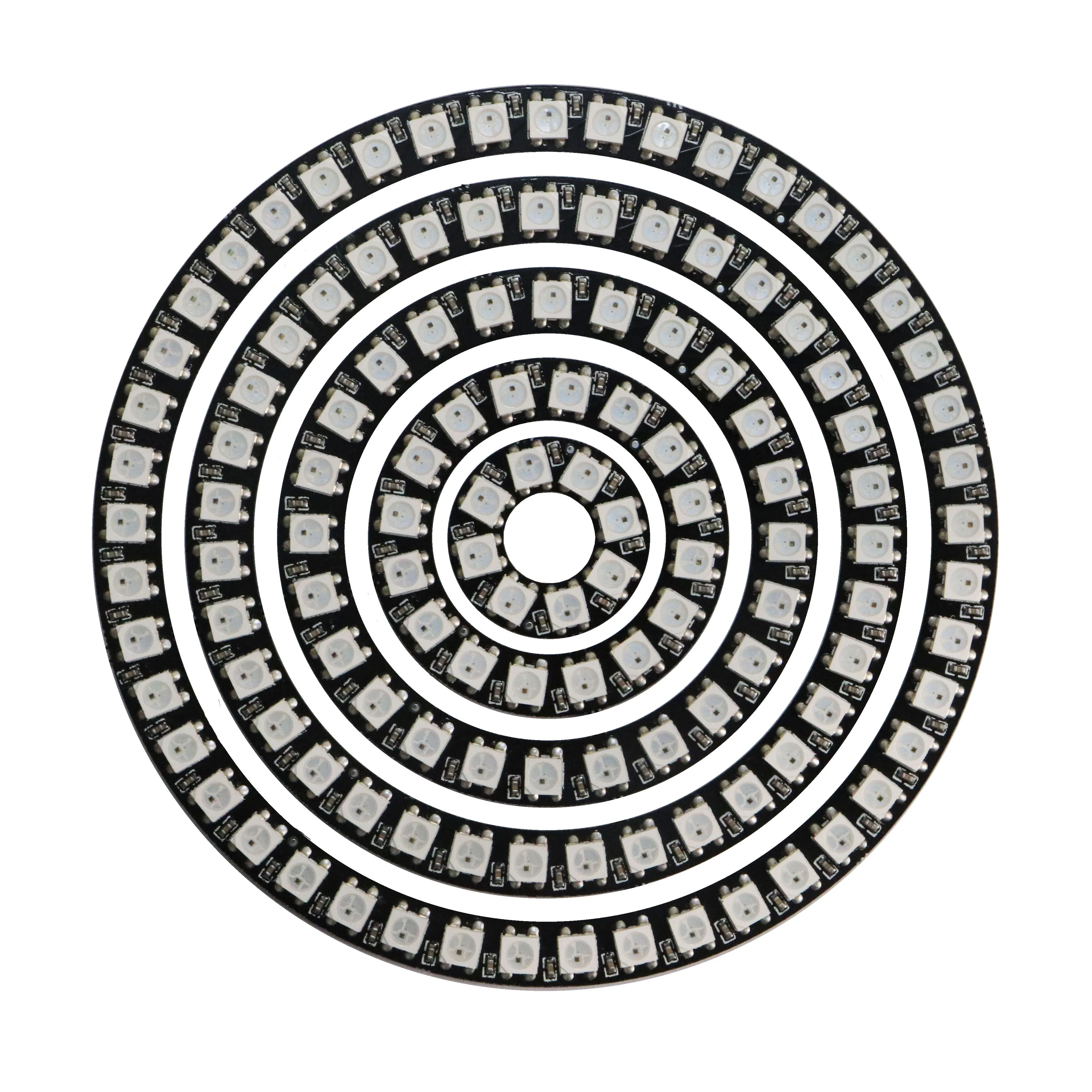 Пиксельное светодиодное кольцо WS2812B 8/16/24/35/45 светодиодов 5050 RGB WS2812 с цветной IC