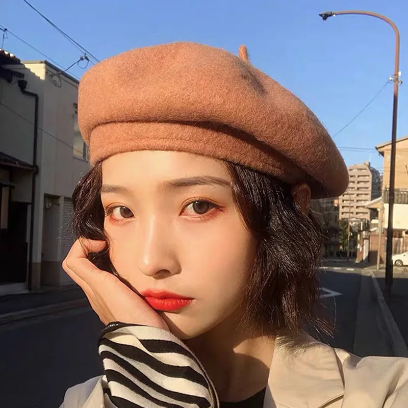 

Hat Winter Fashion Female Leisure Beret Caps Thick Cap Winter Hats for Women Gorros Mujer Chapeau Femme Gorros Mujer Beret Hat