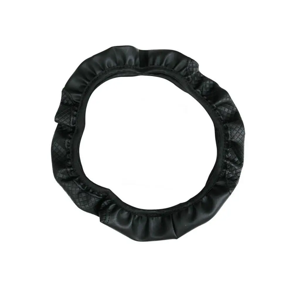 Оплетка на руль чехол для руля 38 см из искусственной кожи с иглами и ниткой |