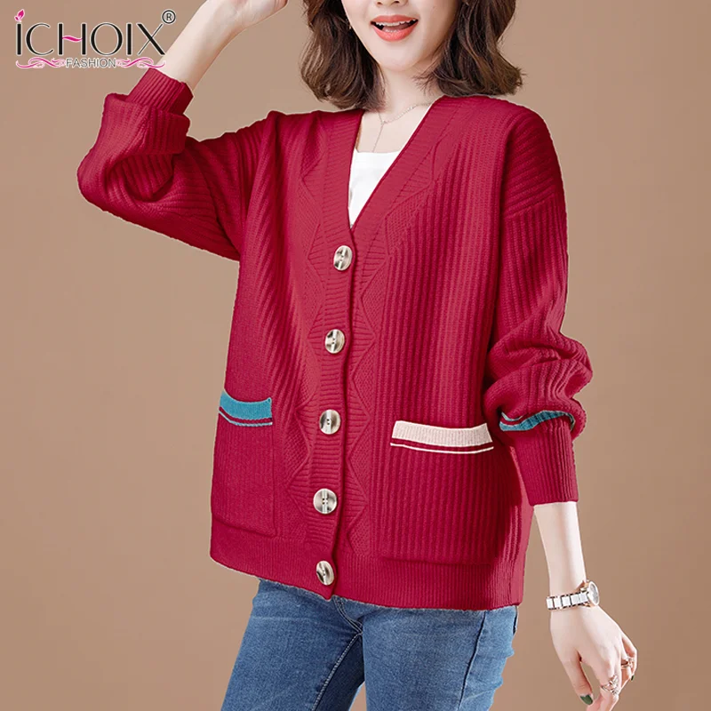 

Autumn Fashion knitted Coats Women's autumn short Suit 2020 New Outwear Sweater Coat Korean Style Spring Autumn Outfit Coat