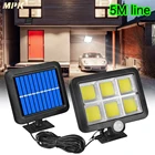 Новый Сенсор движения солнечные лампы крыльцо путь светильник s на открытом воздухеКрытый Водонепроницаемый сад, крытые гаражи украшения гараж светильник 3 режима Управление