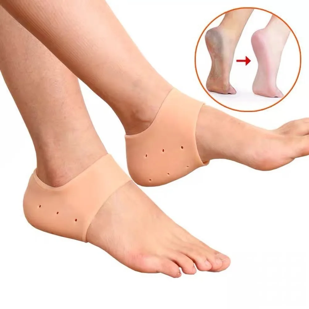 2Pieces Heel Protector Protective Sleeve Heel Spur Pads for Relief Plantar Fasciitis Heel Pain Reduce Pressure on Heel