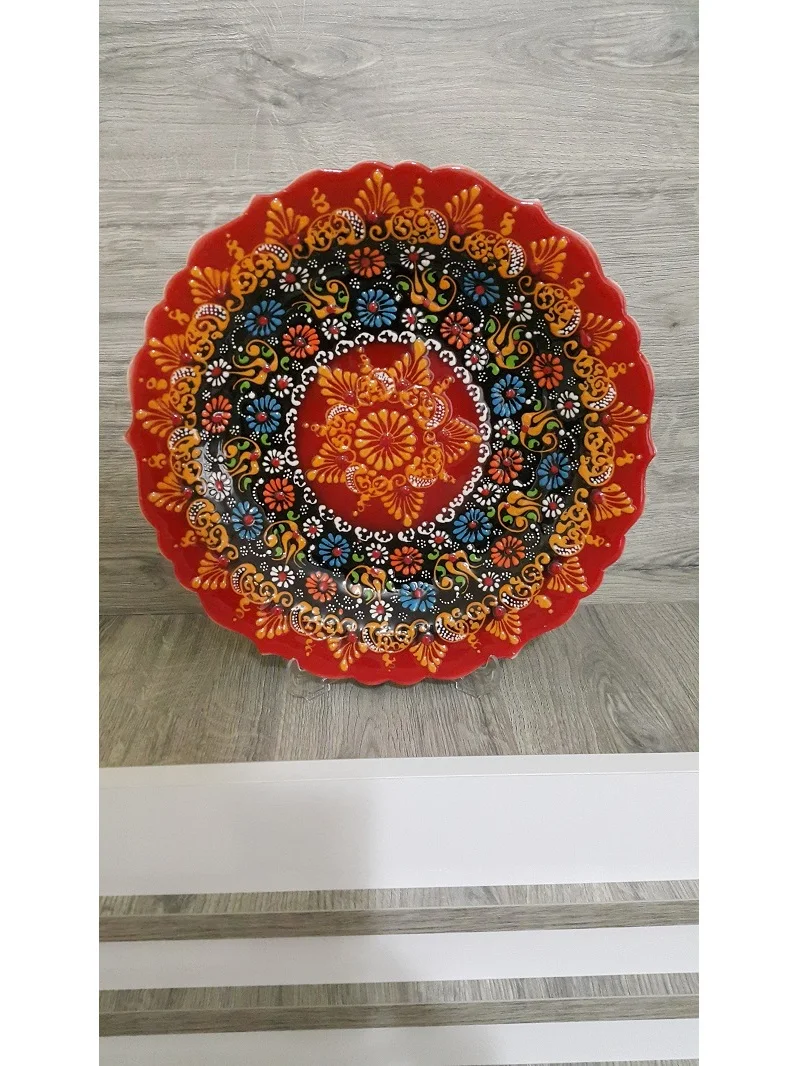 

Керамическая декоративная тарелка ручной работы, 12 дюймов, 31 см