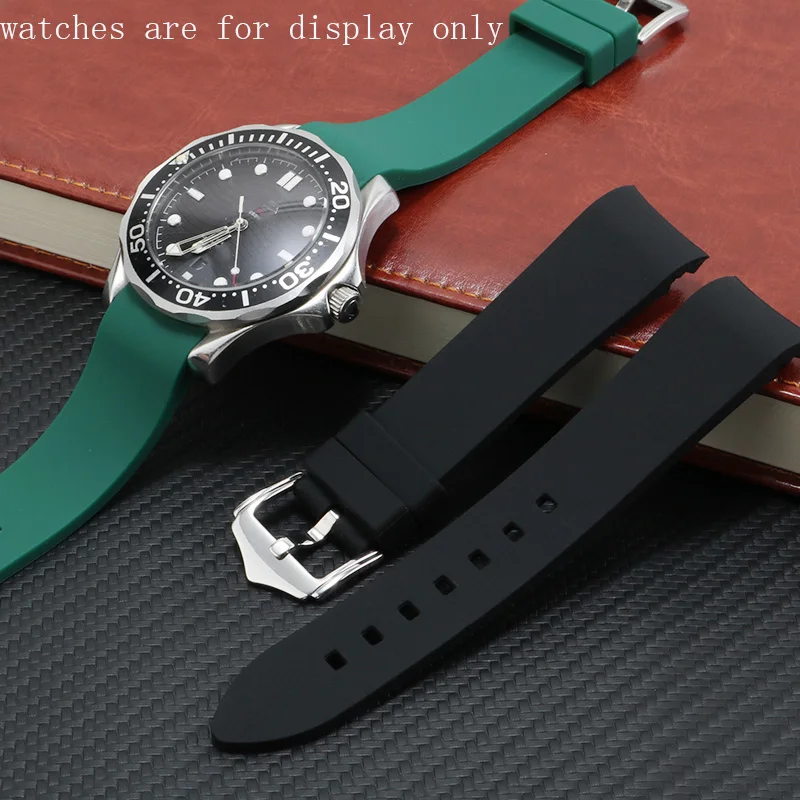 

Arc Interface Silicone Strap Suitable For Tissot Citizen Waterproof Rubber Watchband 19 21mm Black Red Gray Green