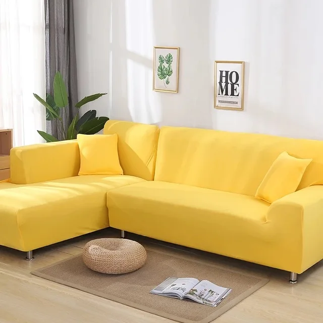 Yellow Серый цвет плотная обёрточная бумага чехлы для диванов эластичные потребности заказ 2 шт. чехлы для диванов, если L-style секционный диван угловой диван Капа де диван - Цвет: Yellow