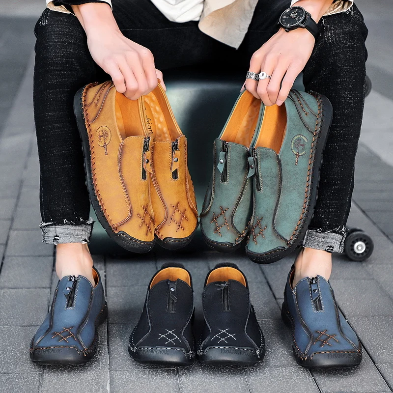 

Driving Shoes Wo Men'S Sports Shoes Casual Loafers Boots Genuine Leather Men'S White Leather Sneakers