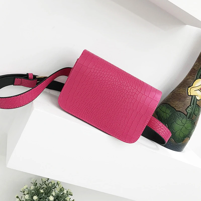 Поясные Сумки с тиснением под кожу аллигатора женская модная кожаная поясная