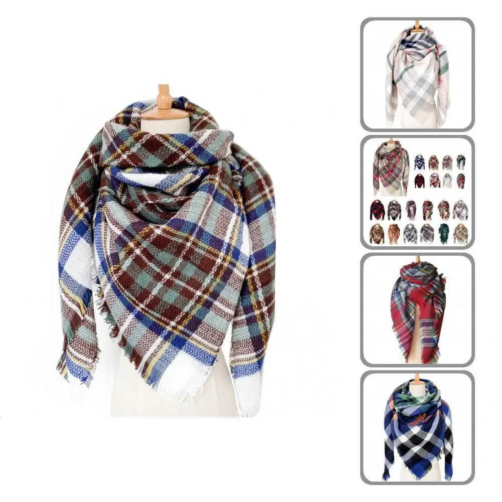 

Scarf Wrap Washable Comfortable Tear Resistant Winter Women Splicing Scarf Winter Shawls for Friends