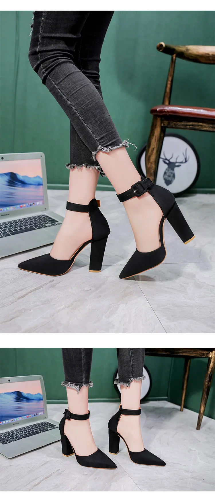 Модные женские туфли на высоком каблуке; zapatos Mujer; туфли-лодочки с острым носком; женская обувь; женские вечерние туфли-лодочки с ремешком на щиколотке; коллекция года; Летние босоножки