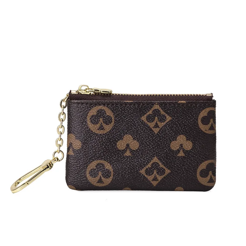 

Mini Classical Wallet Purse Brand Designer Zipper Coin Purse Leather Key Bag Unisex Leather Bag KeyChian Purse and Wallet Coin