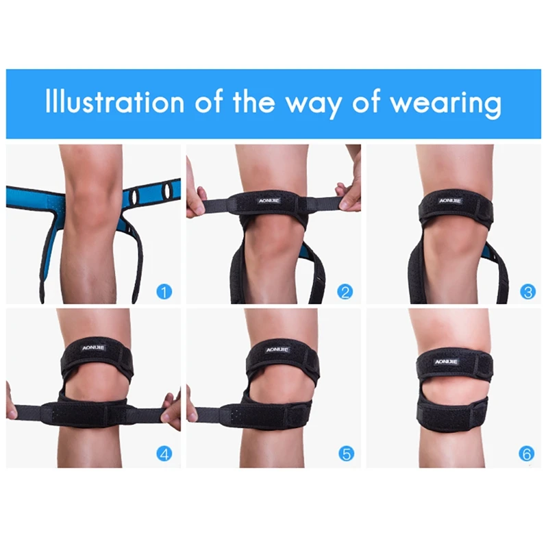 

AONIJIE Patellar Tendon Support Strap Patella Knee Strap for Running for Running Arthritis Jumper Tennis Injury Recovery