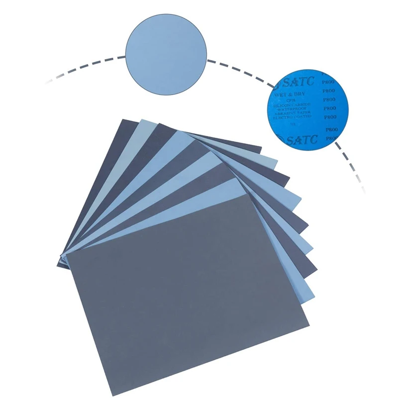 

36Pcs 9X11 Inch Dry Wet Waterproof Sanding Sheet for Wood Automotive Furniture Metal Polishing Finishing 400-3000 Grits