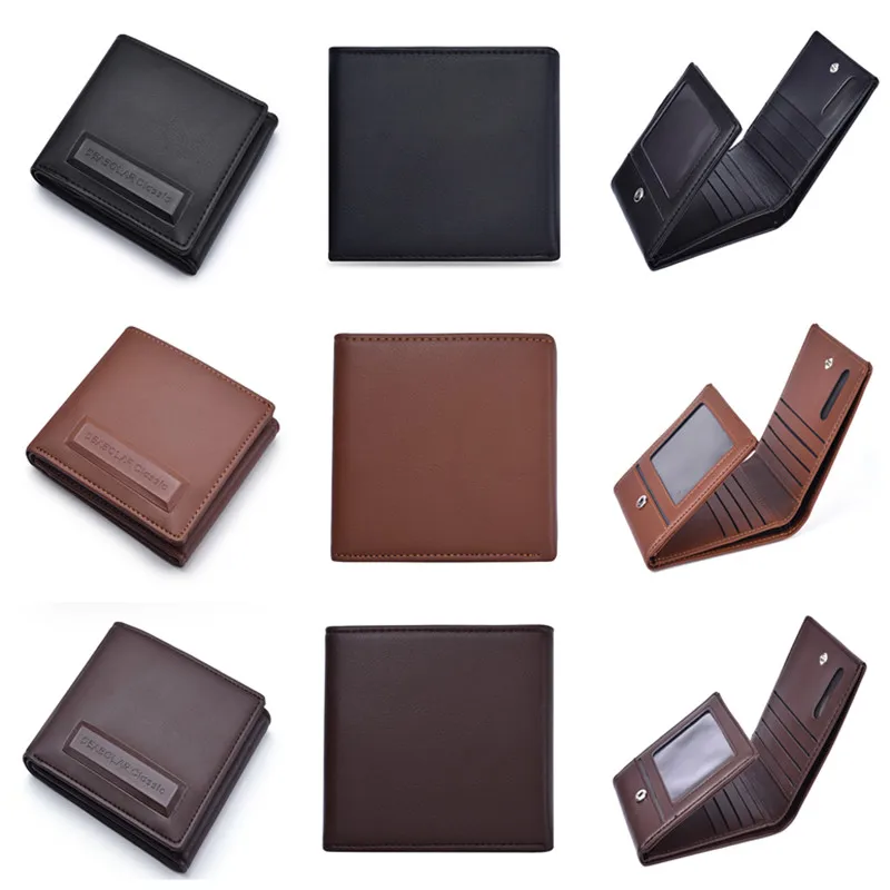 

Men's Leather Wallet Retro Short Slim Men's Wallet Money Credit Card Holder Men's Wallet Money Wallet Bag