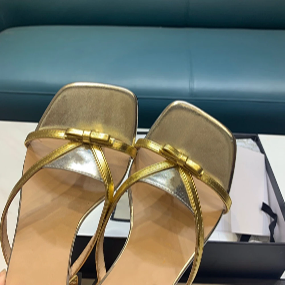 Модные дизайнерские женские шлепанцы роскошная Брендовая обувь из натуральной