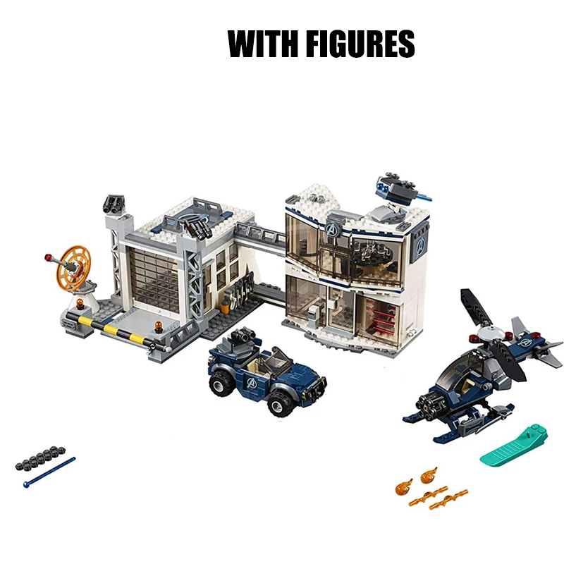 В наличии составная Боевая база финальная игра полный Quinjet Hall of Armour кирпичи