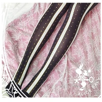 alices ball sweet lolita pantyhose womens striped velvet tights