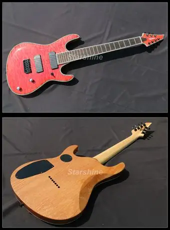 7 Струны гитары YL-7ER покрытая кленом целлюлоидная обвязка строки через тело