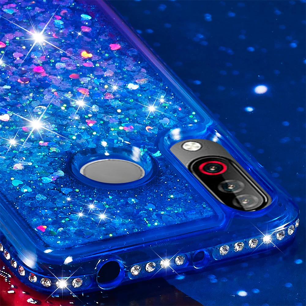 Ультратонкий чехол с алмазным блеском для LG V40 ThinQ X Power 3 мягкий из ТПУ жидким
